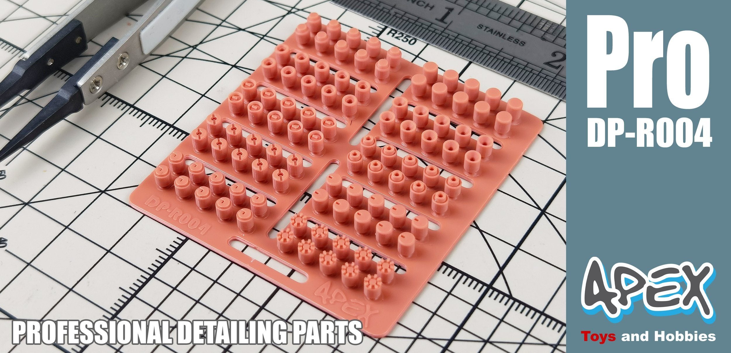Apex Detailing Parts DP-R004 Minus Mold Rivets 3MM