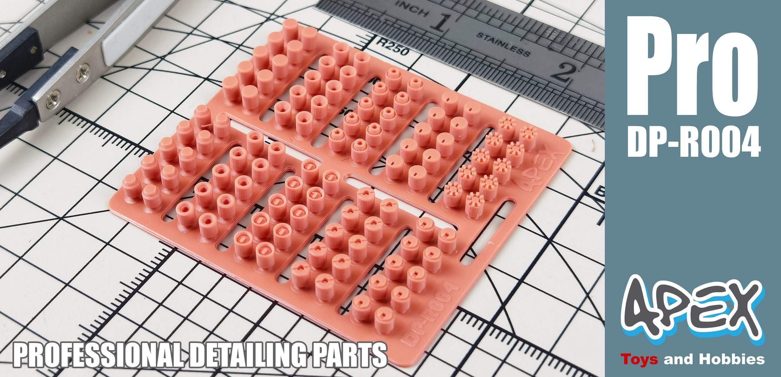 Apex Detailing Parts DP-R004 Minus Mold Rivets 3MM
