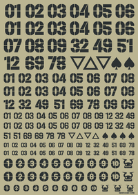 DZ Number Decal Dark Grey(1pc)