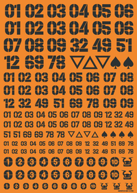 DZ Number Decal Dark Grey(1pc)