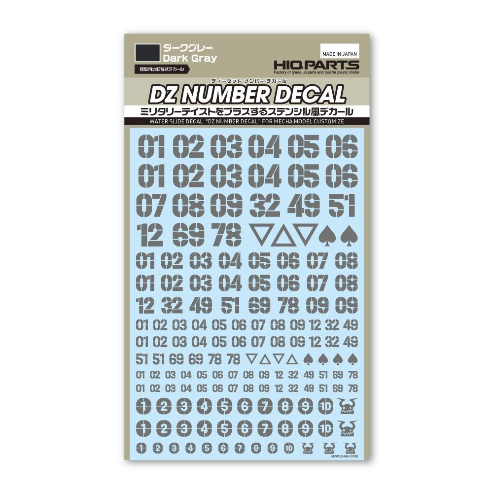 DZ Number Decal Dark Grey(1pc)