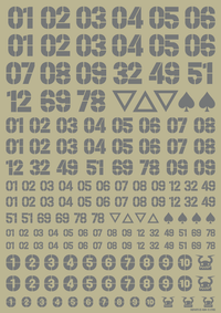 DZ Number Decal Grey(1pc)