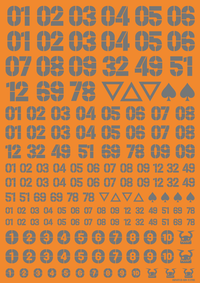 DZ Number Decal Grey(1pc)