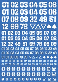 DZ Number Decal White(1pc)