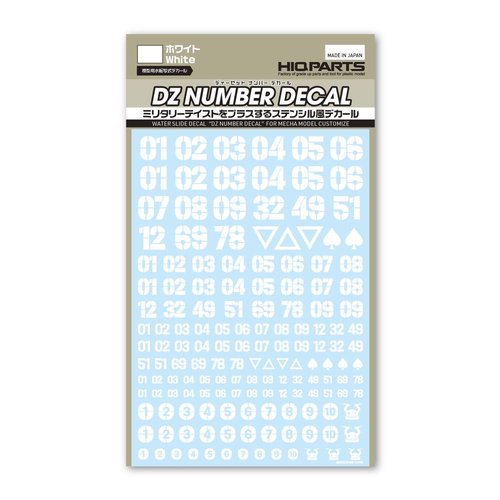 DZ Number Decal White(1pc)