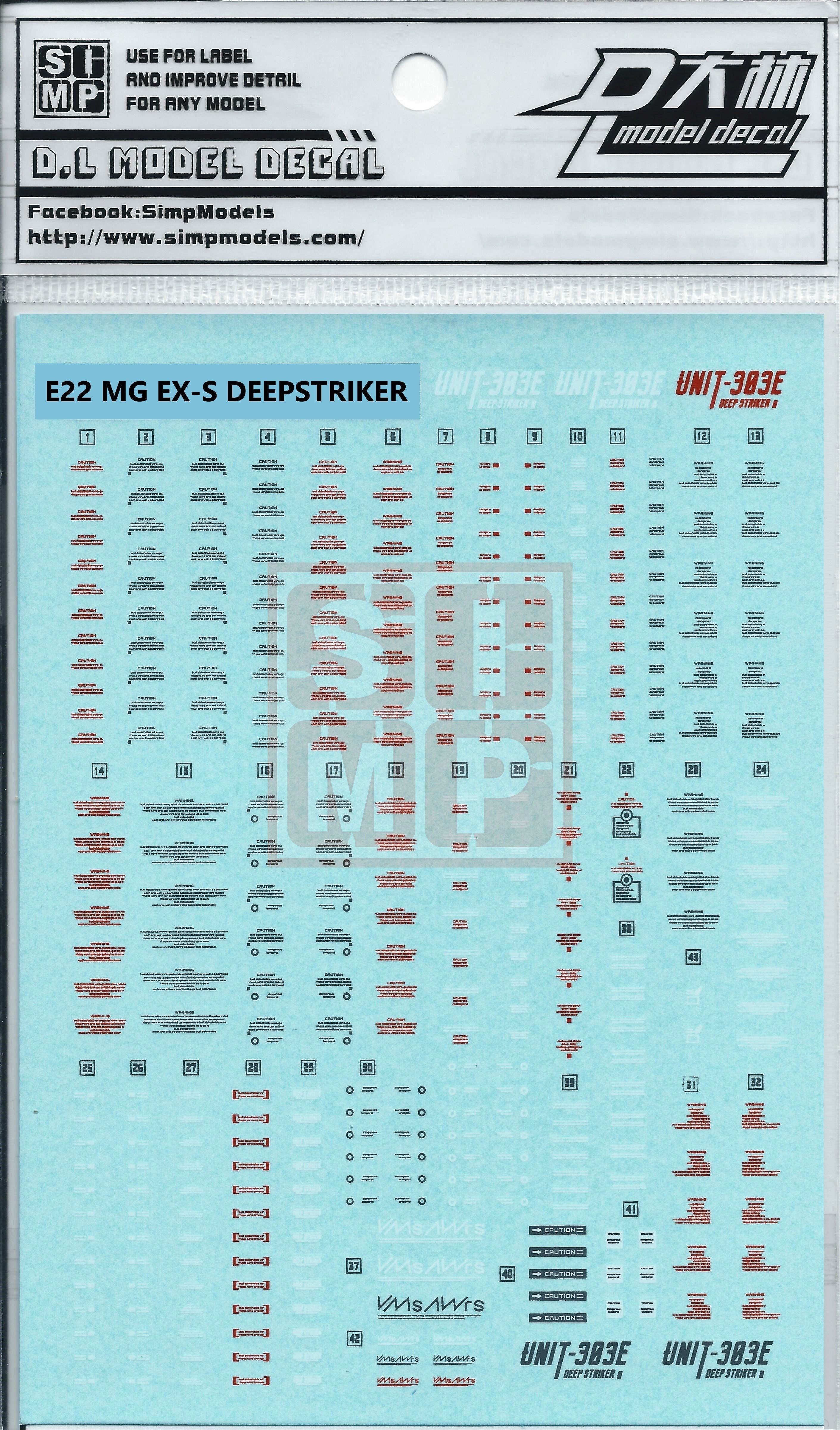 MG Deepstriker Water Slide Decal