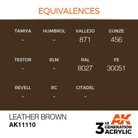AK Interactive Leather Brown 3G Acrylic Paint 17ml Bottle