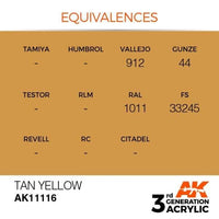 AK Interactive 3rd Gen Acrylic Tan Yellow 17ml