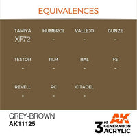 AK Interactive Grey Brown 3G Acrylic Paint 17ml Bottle