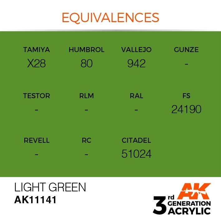 AK Interactive 3rd Gen Acrylic Light Green 17ml