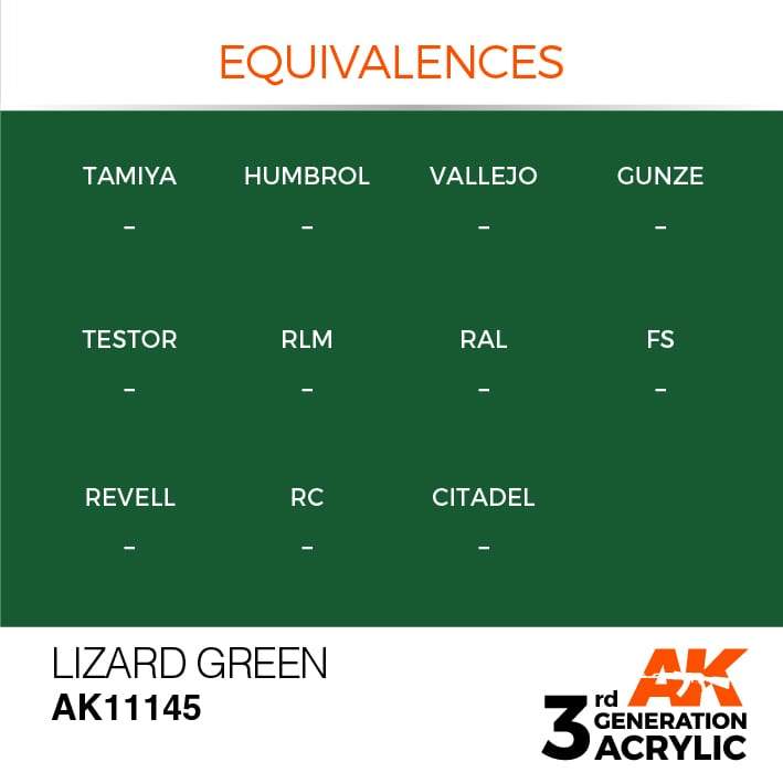 AK Interactive Lizard Green 3G Acrylic Paint 17ml Bottle