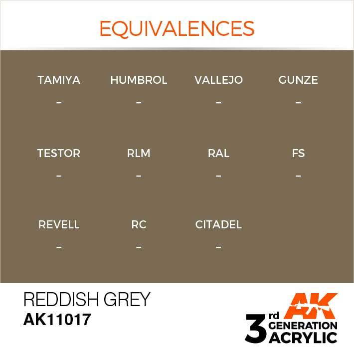 AK Interactive Reddish Grey 3G Acrylic Paint 17ml Bottle
