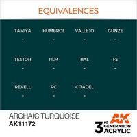 AK Interactive Archaic Turquoise 3G Acrylic Paint 17ml Bottle