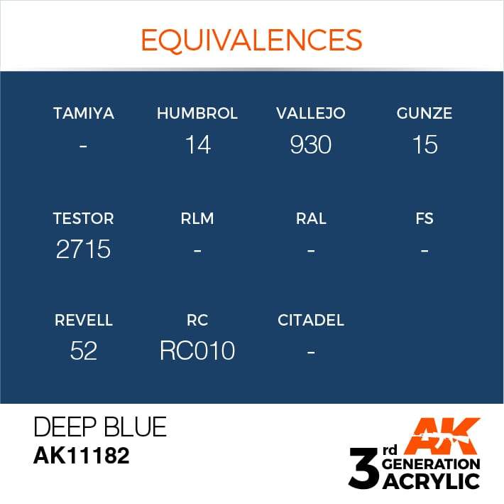 AK Interactive 3rd Gen Acrylic Deep Blue 17ml