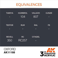 AK Interactive Oxford 3G Acrylic Paint 17ml Bottle