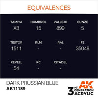 AK Interactive Dark Prussian Blue 3G Acrylic Paint 17ml Bottle