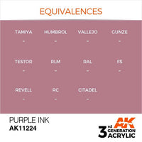 AK Interactive 3rd Gen Acrylic Cardinal Violet INK 17ml