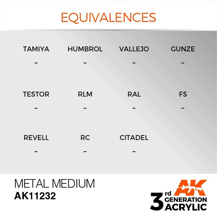 AK Interactive Metal Medium 3G Acrylic Paint 17ml Bottle
