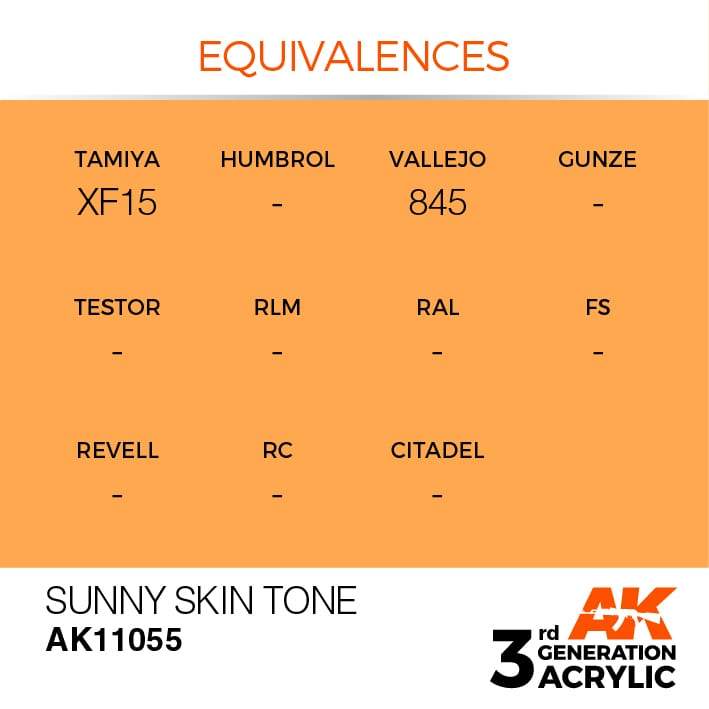 AK Interactive Sunny Skin Tone 3G Acrylic Paint 17ml Bottle