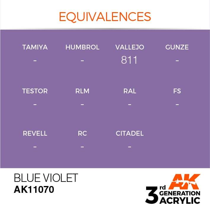 AK Interactive Blue Violet 3G Acrylic Paint 17ml Bottle