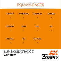AK Interactive Luminous Orange 3G Acrylic Paint 17ml Bottle