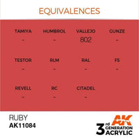 AK Interactive Ruby 3G Acrylic Paint 17ml Bottle