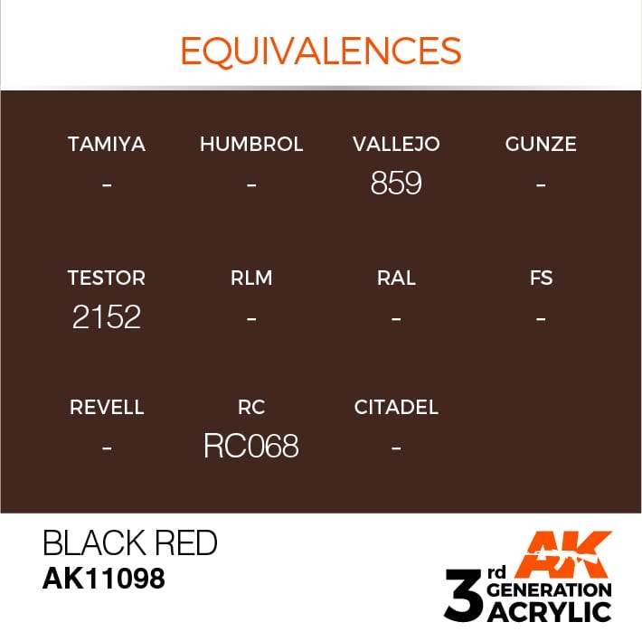 AK Interactive 3rd Gen Acrylic Black Red 17ml