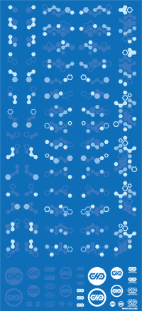 Hex Camouflage Decal 2 Blue (1 sheet)
