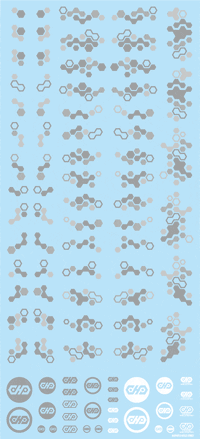 Hex Camouflage Decal 2 Gray (1 sheet)
