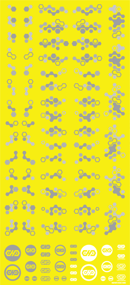 Hex Camouflage Decal 2 Gray (1 sheet)