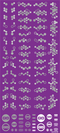 Hex Camouflage Decal 2 Gray (1 sheet)