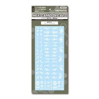 Hex Camouflage Decal 2 White (1 sheet)