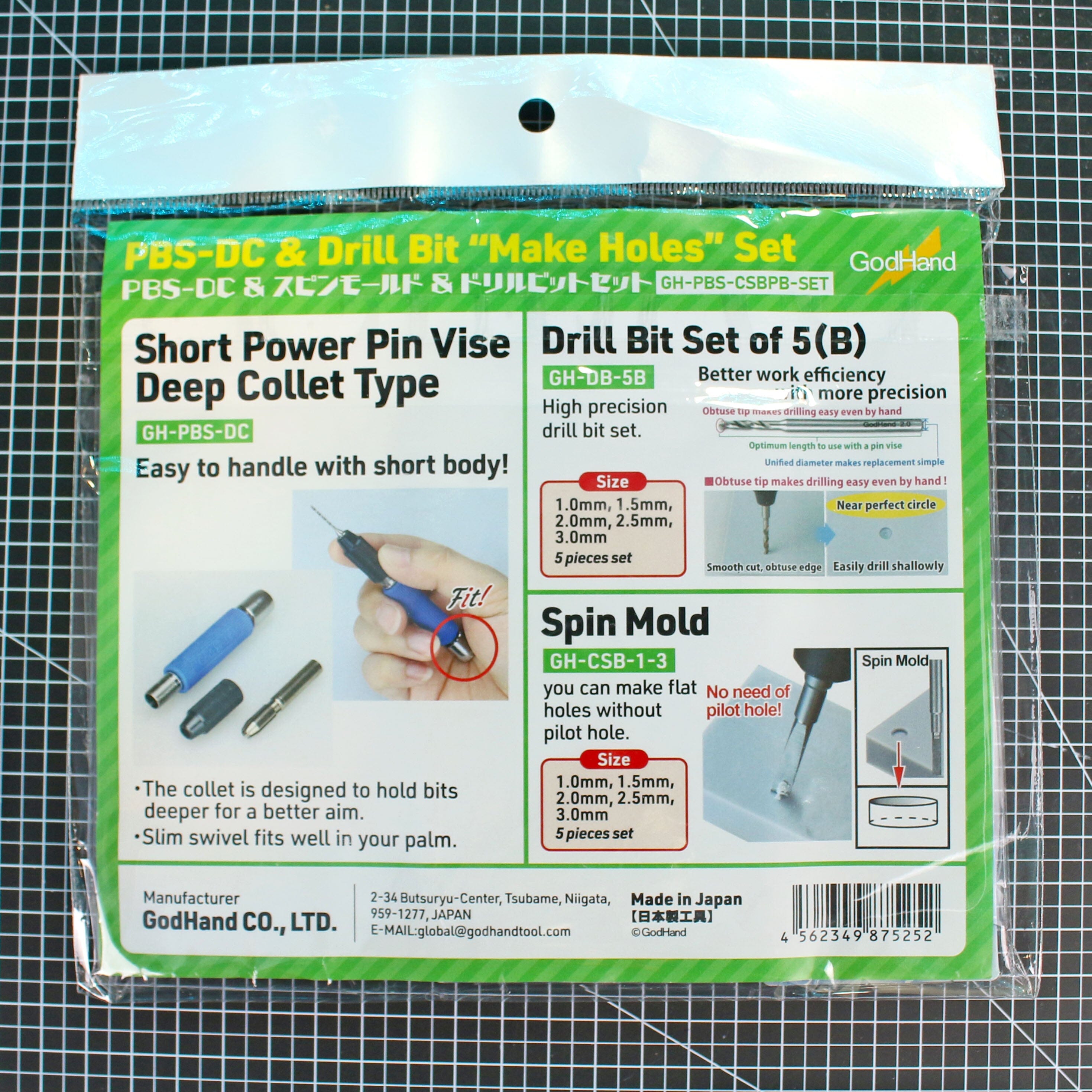GodHand PBS-CSBPB-SET PBS-DC & Drill Bit "Make Holes" Set