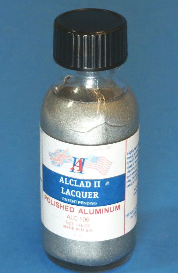 Alclad II 1oz. Bottle Polished Aluminum Lacquer ALC-105