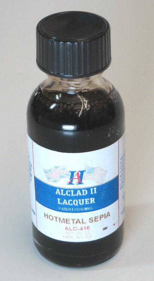 Alclad II 1oz. Bottle Transparent Hot Metal Sepia Lacquer ALC-416