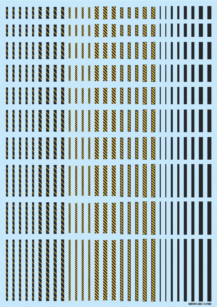 Line Decal 02 Dark Gray-Yellow(1pc)