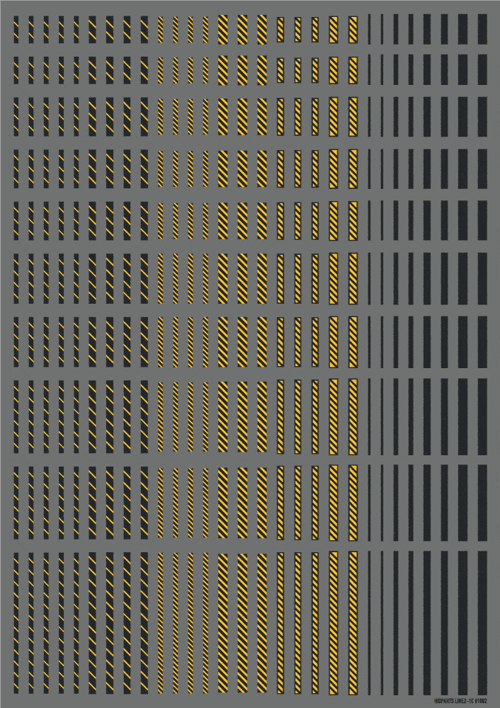 Line Decal 02 Dark Gray-Yellow(1pc)