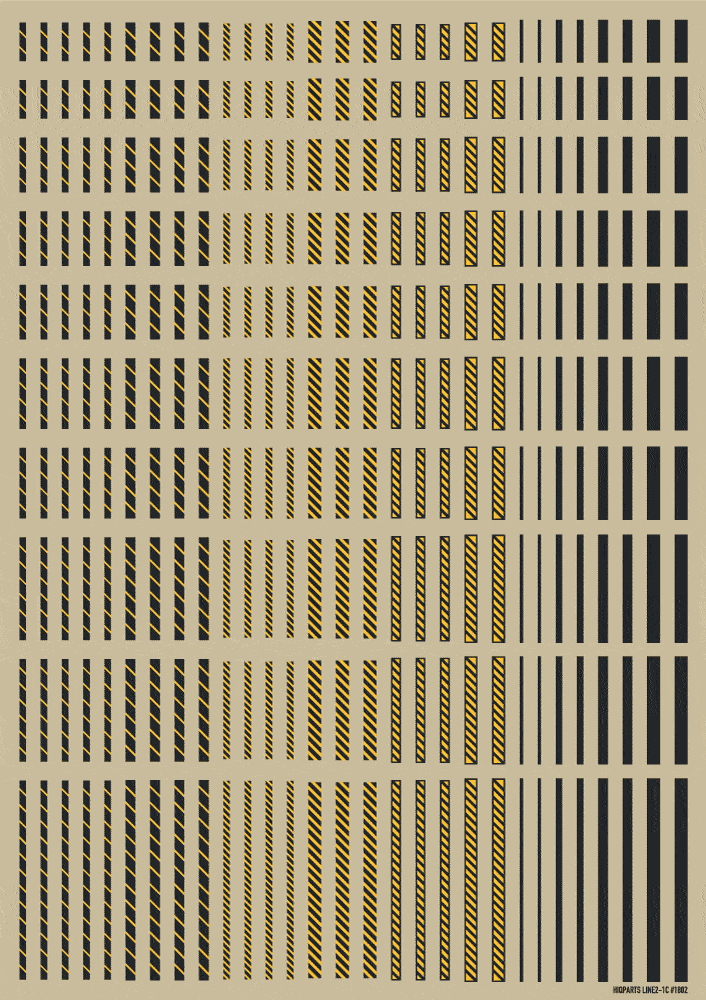 Line Decal 02 Dark Gray-Yellow(1pc)