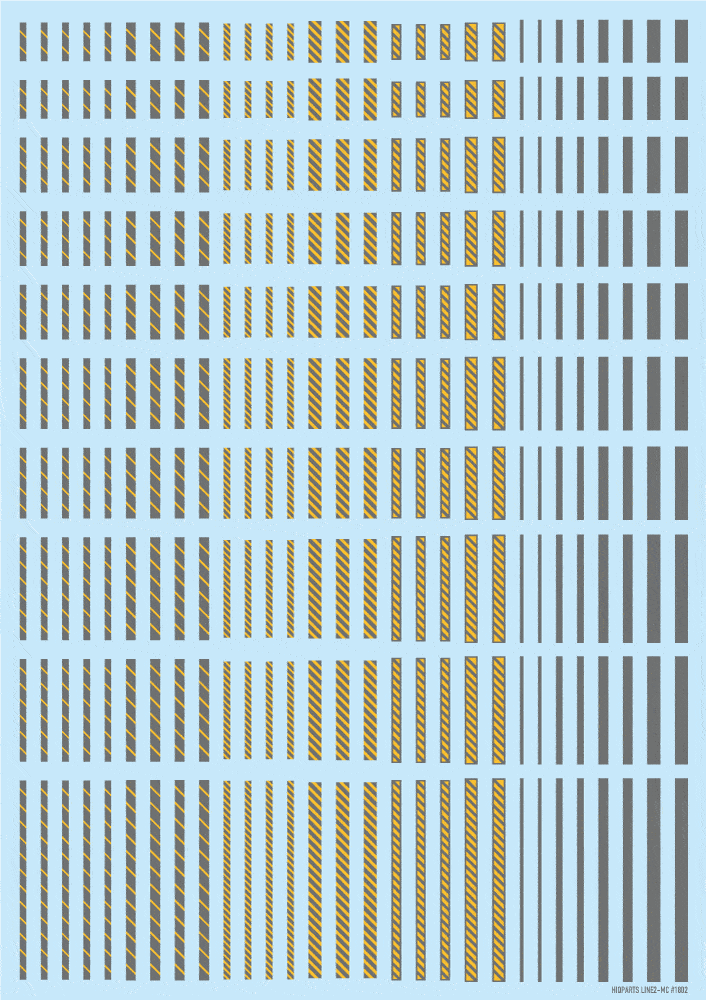 Line Decal 2 Gray + Yellow(1pc)