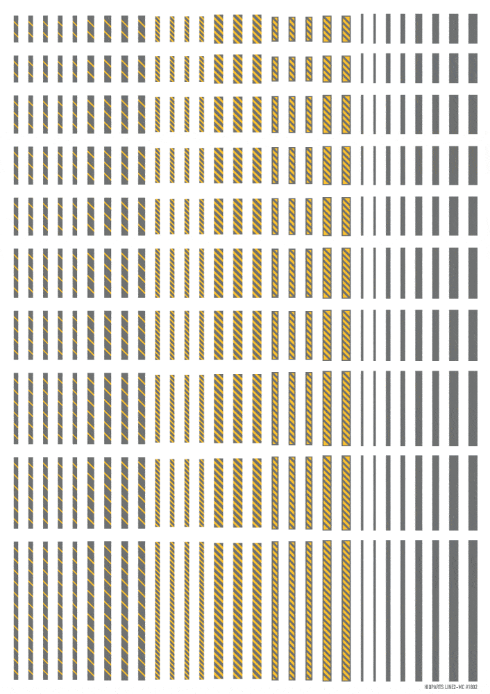 Line Decal 2 Gray + Yellow(1pc)