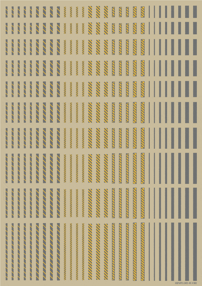 Line Decal 2 Gray + Yellow(1pc)