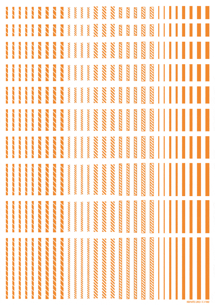 Line Decal 2 Orange(1pc)