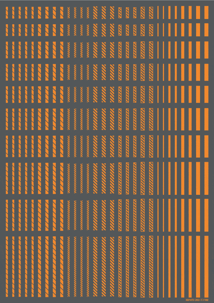 Line Decal 2 Orange(1pc)