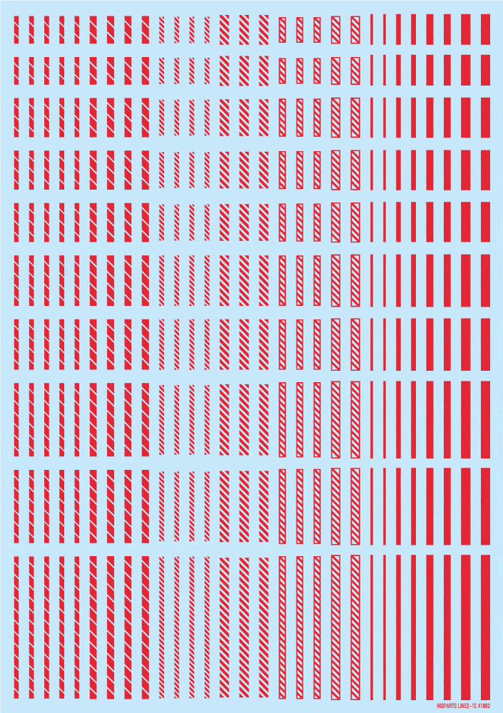 Line Decal 2 Red(1pc)