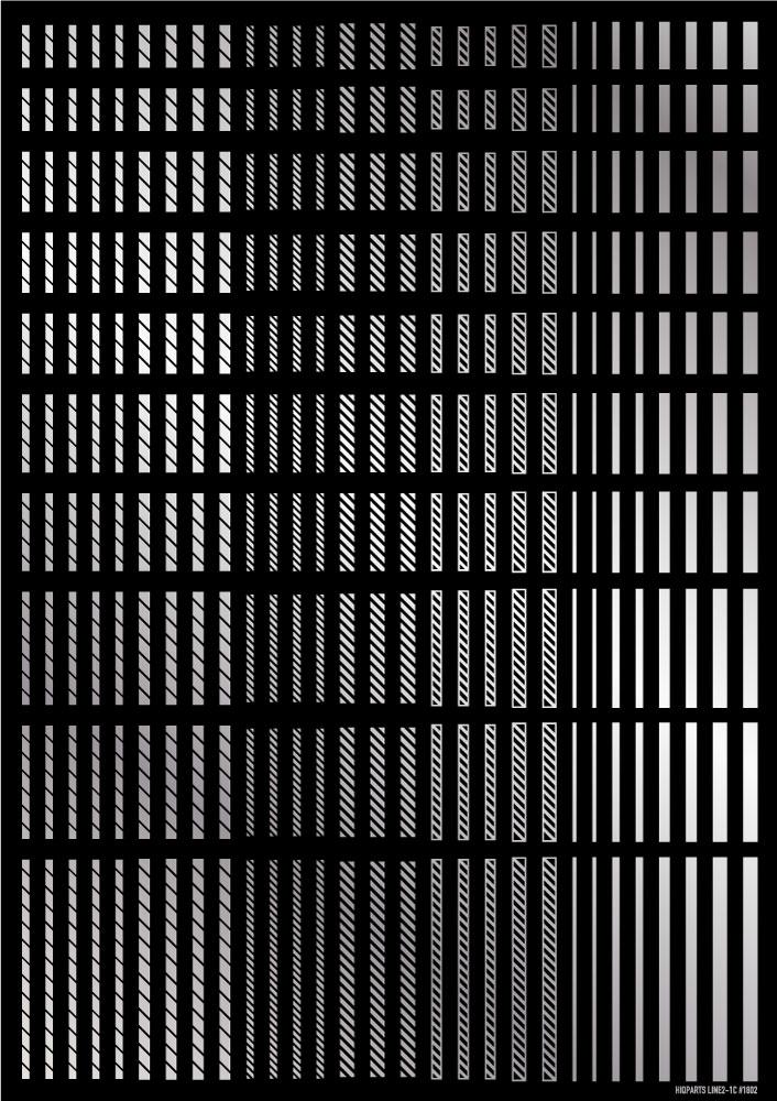 Line Decal 2 Silver(1pc)