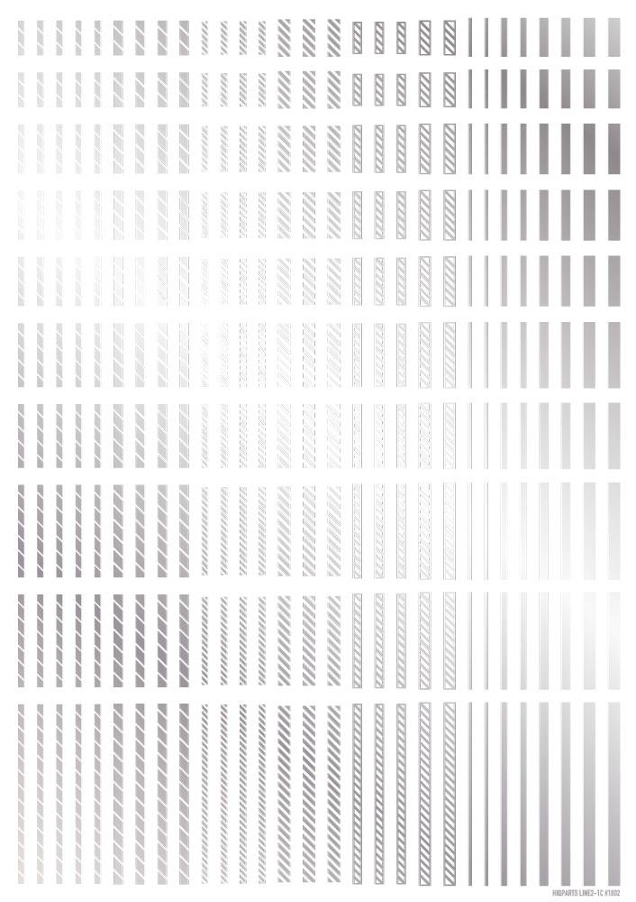 Line Decal 2 Silver(1pc)