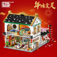 LOZ Mini Street 1034 Siheyuan New Year's Eve Dinner