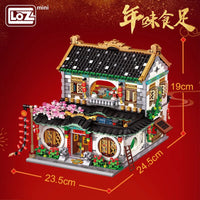 LOZ Mini Street 1034 Siheyuan New Year's Eve Dinner