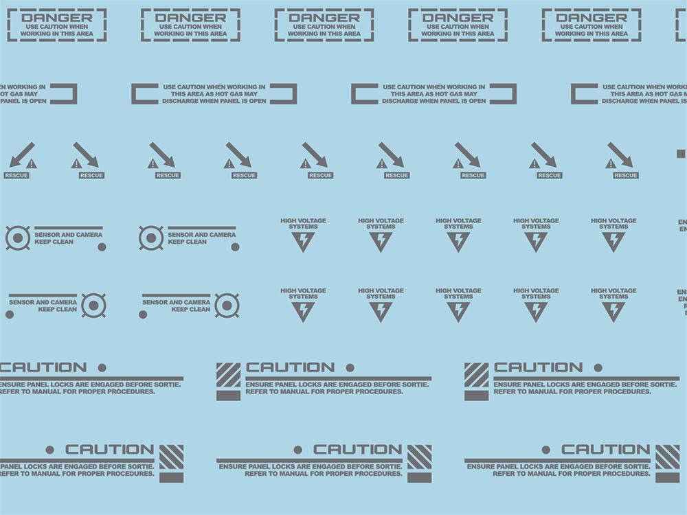 Mecha Decal 001-G USA Gundam x Child of Mecha CARTOGRAF 1/100