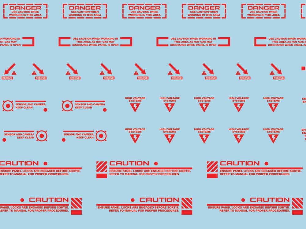 Mecha Decal 001-R USA Gundam x Child of Mecha CARTOGRAF 1/100